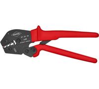 KNIPEX 97 52 06 Crimping Pliers also for two-hand operation burnished with non-slip plastic grips 250 mm Black/Red