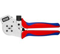 Knipex Four-Mandrel Crimping Pliers for turned contacts chrome-plated, with multi-component grips 250 mm 97 52 65 DG