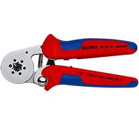 KNIPEX 97 55 14 SB Self-Adjusting Crimping Pliers for wire ferrules with lateral access with multi-component grips chrome-plated 180 mm (self-service card/blister)
