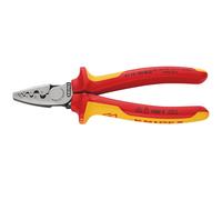 Knipex 97 78 180 Sb Crimping Pliers For Wire Ferrules Insulated With Multi-Component Grips Vde-Tested 180Mm Pk 1 26914