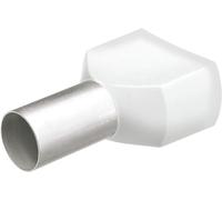 Knipex 97 99 370 Twin Wire-End Ferrules with Plastic Collar, White, 2 x 0.5 mm