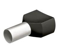 Knipex 97 99 373 Twin Wire-End Ferrules with Plastic Collar, Black, 2 x 1.5 mm, 25 Piece