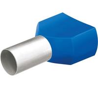Knipex 97 99 378 Twin Wire-End Ferrules with Plastic Collar, Blue, 2 x 16 mm, 50 Piece