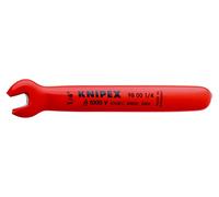 Knipex 98 00 1/4" Open-End Insulated Wrench, Red, 1/4-Inch