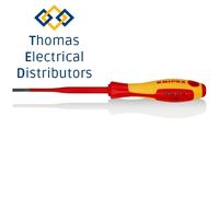 KNIPEX 98 20 35 SL Screwdriver (Slim) for slotted screws 202 mm Multicoloured