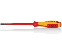 KNIPEX Screwdriver (Slim) for Slotted Screws Insulating Multi-Component Handle, VDE-Tested 232 mm, 98 20 55 SL