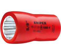 Knipex 98 37 7/16" Hexagon Sockets, Red/Silver, 3/8 - 7/16-Inch