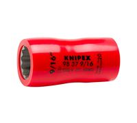 KNIPEX 98 37 9/16-Inch 3/8 1,000V Insulated 9/16 Inch Hexagon Socket