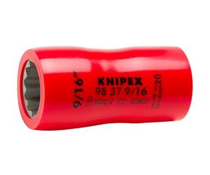 KNIPEX 98 37 9/16-Inch 3/8 1,000V Insulated 9/16 Inch Hexagon Socket