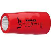 Knipex 98 47 9/16" Hexagon Sockets, Red/Silver, 1/2 - 9/16-Inch