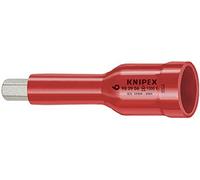Knipex 98 49 06 Hexagon Sockets, Red/Silver, 1/2-Inch/6 mm