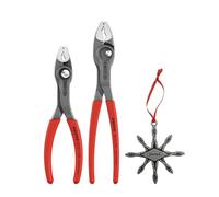 KNIPEX 9K 00 80 191 US 3 Pc 2026 Holiday TwinGrip Gift Set with Ornament | Includes 6" and 10" TwinGrip. TwinGrip snowflake ornament. Gripping capacities from 1/8" to 1 1/16". Made in Germany