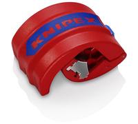 KNIPEX Bix Cutter for Plastic Pipes, 20-50 mm, Cuts Without Shavings, 2 Spare Blades Included, Pipe Cutter, 90 22 10 BK