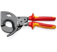 Knipex Cable Cutter (ratchet action) black lacquered, insulated with multi-component grips, VDE-tested 280 mm (self-service card/blister) 95 36 280