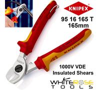 Knipex Cable Cutters Shears Cutting Insulated 165mm VDE 1000V Tether Point