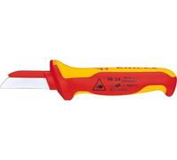 KNIPEX Cable Knife Insulating Multi-Component Handle, 98 54 | VDE-Tested 190 mm