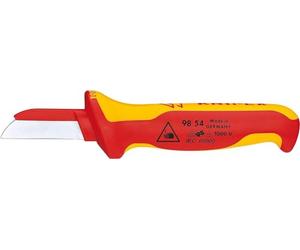 KNIPEX Cable Knife Insulating Multi-Component Handle, 98 54 | VDE-Tested 190 mm