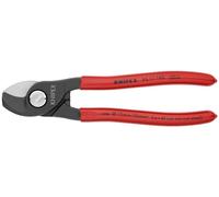 KNIPEX Cable Shears, 6-1/2 in L, 1/0 AWG, Red