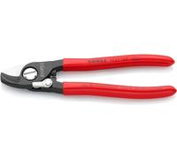 Knipex Cable Shears with opening spring burnished, plastic coated 165 mm 95 21 165