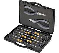 KNIPEX Case for Electronics Pliers with Tools for Work on Electronic Components 5 Parts 200 mm, 00 20 18 ESD
