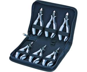 KNIPEX Case for Electronics Pliers with Tools for Work on Electronic Components 6 Parts 215 mm, 00 20 16 P ESD