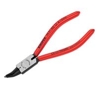 KNIPEX 44 31 J02 Circlip Pliers for internal circlips in bore holes 45° bent black atramentized plastic coated 140 mm Multicoloured