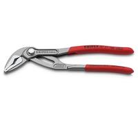 KNIPEX Cobra ES Water Pump Pliers Extra-Slim with Non-Slip Plastic Coating Grey atramentized 180 mm, 87 51 180 SB