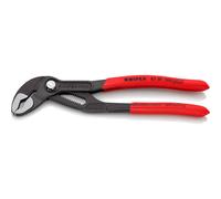 Knipex Cobra? High-Tech Water Pump Pliers grey atramentized, with non-slip plastic coating 180 mm 87 01 180