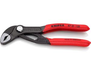 KNIPEX Cobra High-Tech Water Pump Pliers Self-Service Card with Non-Slip Plastic Coating 125 mm, 87 01 125 SB