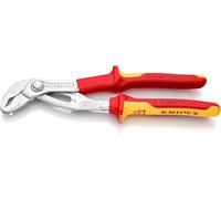 KNIPEX Cobra VDE High-Tech Water Pump Pliers, Insulated Self-Service Card Chrome-Plated Insulated with Multi-Component Grips, 87 26 250 SB
