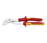 Knipex Cobra® VDE High-Tech Water Pump Pliers, insulated chrome-plated, insulated with multi-component grips, VDE-tested with integrated tether attachment point for a tool tether 250 mm 87 26 250 T