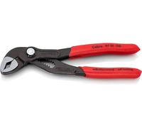 KNIPEX Cobra Water Pump Pliers, 150 mm, Nuts to 30 mm, Pipes to 36 mm, Self-Locking, Fine Adjustment by Button Push, Pipe Wrench, 87 01 150
