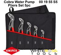 KNIPEX Cobra Set Water Pump Pliers Set, 5 Parts, 125 to 300 mm, 00 19 55 S5
