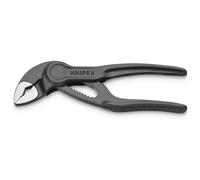 KNIPEX Cobra XS Mini Water Pump Pliers, 100 mm, Nuts to 24 mm, Pipes to 28 mm, Self-Locking, Fine Adjustment by Button Push, EDC, 87 00 100