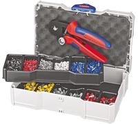 KNIPEX Crimp Assortment for Wire Ferrules 9 Parts 265 mm, 97 90 09 | Crimping pliers, H123:H1358 grades insulated ferrules, Tanos mini systainer, crimping tool set