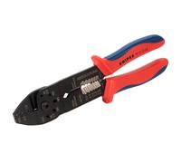 Knipex Crimping Pliers black lacquered, with multi-component grips 230 mm 97 21 215 B