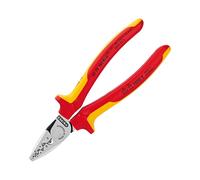 Knipex 97 78 180 VDE Insulated Crimping Pliers For End Sleeves (Ferrules) 180mm