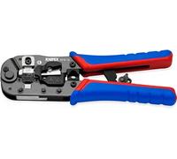 KNIPEX Crimping Pliers for RJ45 Western Plugs with Multi-Component Handles 190 mm, 97 51 13