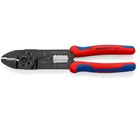 KNIPEX Crimping Pliers Self-Service Card Black Lacquered with Multi-Component Handles 240 mm, 97 22 240 SB