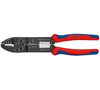 KNIPEX Crimping Pliers Self-Service Card Black Lacquered with Multi-Component Handles 240 mm, 97 32 240 SB