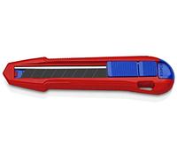 KNIPEX Cutix Universal Knife, with Stabilisation Bar, 90 10 165 BK | Blade Locking; 18 mm Snap-Off Blade; Box Cutter; Folding Knife; Snap-Off Knife