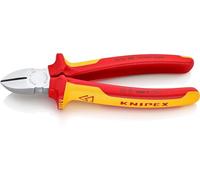 KNIPEX Diagonal Cutter, Chrome-Plated, 180 mm, Chrome Vanadium Steel, VDE, Soft Wire (Copper)-Hard Wire (Steel Wire), Precision Cutting, 70 06 180
