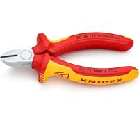 Knipex Diagonal Cutter chrome-plated, insulated with multi-component grips, VDE-tested 125 mm 70 06 125