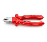 KNIPEX Diagonal Cutter Chrome-Plated with Dipped Insulation, VDE-Tested 180 mm, 70 07 180