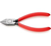 Knipex Diagonal Cutter 76 81 125 for Electromechanics - 125 mm, black atramentized, plastic-coated