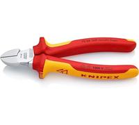 KNIPEX Diagonal Cutter Self-Service Card Chrome-Plated Insulated with Multi-Component Grips, VDE-Tested 160 mm, 70 06 160 SB