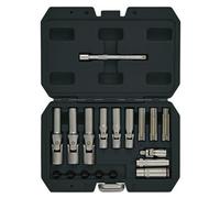 Knipex Draper Thin Wall Psg Glow Plug Socket Set, 3/8" And 1/4" Sq. Dr. (18 Piece) 12397