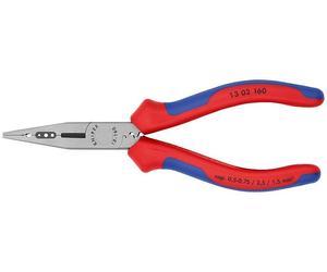 Knipex Electricians Long-Nose Pliers, Cutting, Stripping, & Crimping - 13 02 160