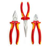 Knipex Electro VDE Plier Set 3 Piece Long Nose Diagonal & Combination 002012