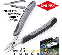 KNIPEX 78 03 125 ESD Electronic Super Knips ESD with Multi-Component Grips 125 mm Multicolored